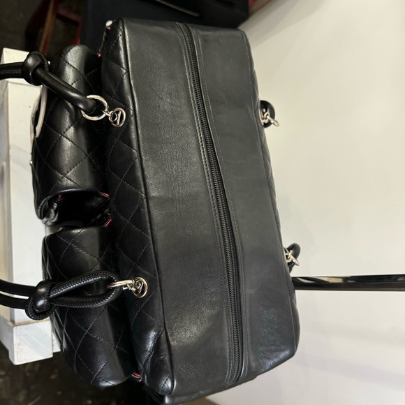 🔥CHANEL Cambon Ligne Black Quilted Leather Multipocket Reporter Bag - Picture 12 of 16